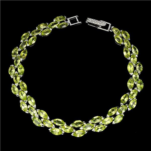 Natural Unheated Marquise Peridot Bracelet