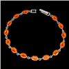 Image 1 : Natural Stunning Ethopian Orange Fire Opal Bracelet