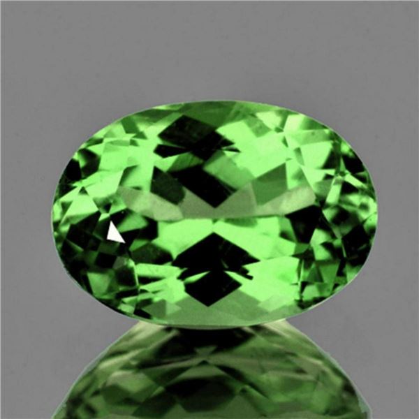 Natural Green Tsavorite Garnet 6.5x5 MM {Flawless-VVS}
