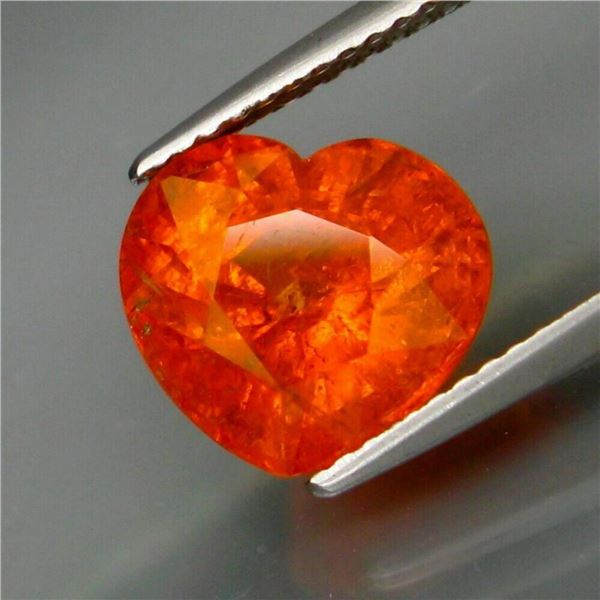 Natural Fanta Orange Spessartite Garnet Heart