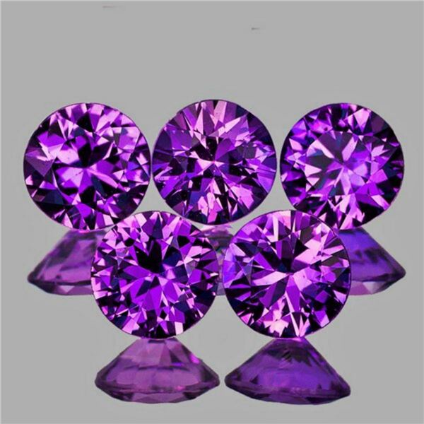 Natural Grape Purple Sapphire 5 Pcs[Flawless-VVS]