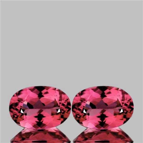 Natural Padparadscha Pink Tourmaline Pair{Flawless-VVS}