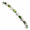 Image 2 : Natural  Chrome Diopside  & Sapphire Bracelet
