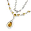 Image 3 : Natural Unheated  Pear Citrine Necklace
