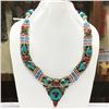 Image 1 : Tibet Natural Stone Tribal Queen Royal Necklace