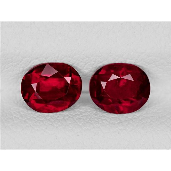 Natural Pigeon Blood Burma  Ruby Pair 5.5x4.5 MM