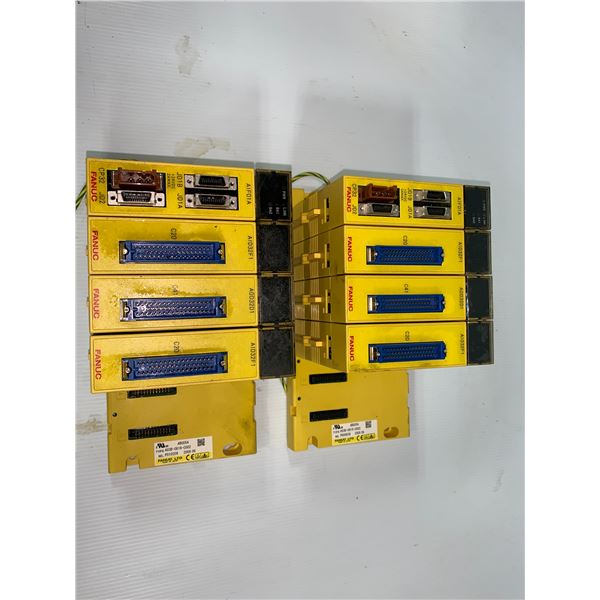 (2)Fanuc A03B-0819-C002 ABU05A 5 Slot Rack with 3 Modules