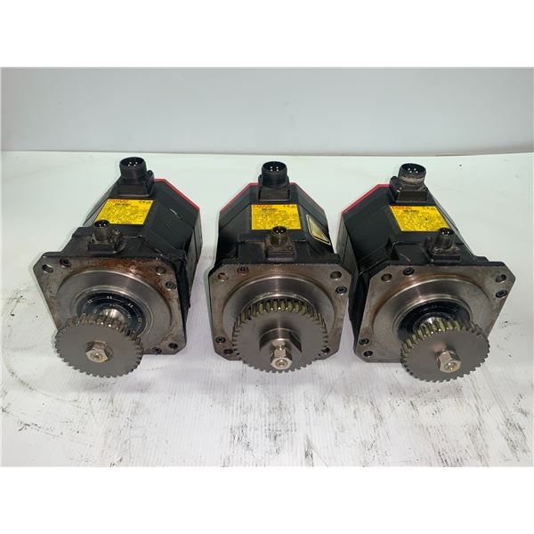 (3) Fanuc A06B-0235-B605 AC Servo Motor