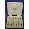 Image 1 : ANTIQUE STERLING BOXED SET of FANCY SPOONS #1847121