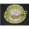 Image 1 : GOLD GILTED CUP and SAUCER - SHABBY ROSES #1847131
