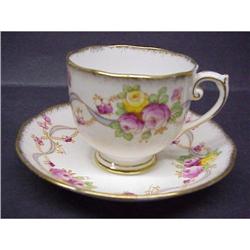 ROSLYN CHINA CUP/SAUCER - SHABBY CHIC ROSES #1847135