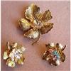 Image 1 : BROOCH&EARRI NGS-SCALLOPED RHINESTONES #1847205