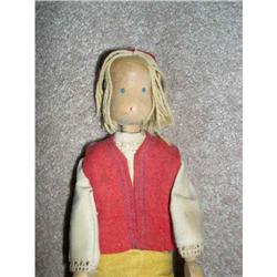 9.5" Wooden Doll felt  clothing #1847393