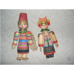 Wood Russian Pair of dolls  #1847463
