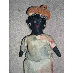 11" Black Cloth with Basket Doll #1847508