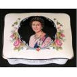 QE II Crown Staffordshire Bone China Box  #1847606