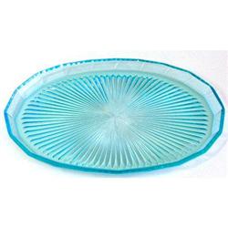 Blue Depression Glass Vanity  or Dresser Tray #1847618