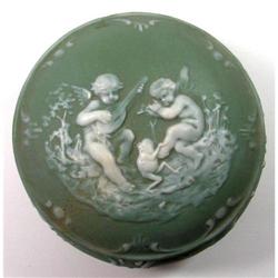 Schafer & Vater Cameo Jasperware Powder Jar #1847693
