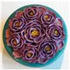 Image 1 : German Purple Flowers Elfiware Powder Jar  	  #1847768