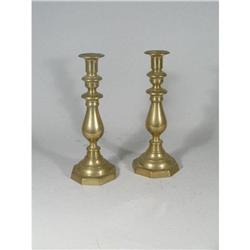 Pair of Brass Candlesticks, English, c.1850 #1847825