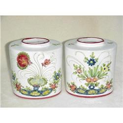 Pair Of Faience Vases Sku 2238 #1848206