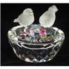 Image 1 : Swarovski Bird Bath MINT w/ Colored Crystals #1848216