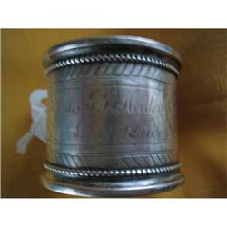 1876 Dated and Engraved Round Napkin Ring #1848230