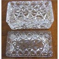 ANTIQUE CUT CRYSTAL HAIR PIN HOLDER #1848301