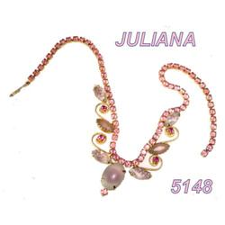STUNNING ~JULIANA~ PINK RHINESTONE NECLACE #1848306