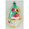 Image 1 : Antique CHRISTMAS Ornament PARROT in BASKET #1848344