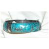Image 1 : Siam Sterling & Blue Enamald Hinged Bangle #1848363