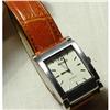 Image 1 : Men's Benrus Brushed Steel Square Watch  #1848386