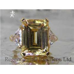 RHJ Octagon Cut Canary Cubic Zirconium Ring #1861720