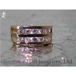 RHJ Dbl Row Ring of Pure white Cubic Zirconium #1861723