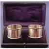 Image 1 : Boxed Pair ENGLISH STERLING SILVER NAPKIN RINGS#1861931