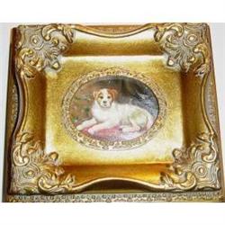 Oil Painting Of A Dog Lying Down #1862063