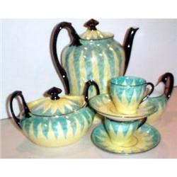 Czechoslovakian Sunburst Demi Tea Set #1862151