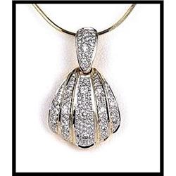 18K Yellow Gold Diamond Pendant #1862154