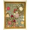 Image 1 : Framed Victorian sampler of flowers #1862280