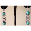 Image 1 : Pair of Cut Steel & Glass Earrings #1862742