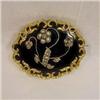Image 1 : Victorian Pearl & Enamel Mourning Brooch. #1875712