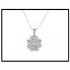 Image 1 : FLORAL DESIGN WHITE GOLD PENDANT #1875801