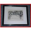 Image 1 : Framed Signed American Abstract Bridge Drawing #1875890