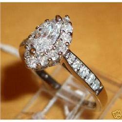 14K White Gold Diamond Engagement Ring #1876202