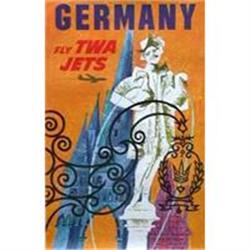 Original TWA Germany Poster by Klein #1876244