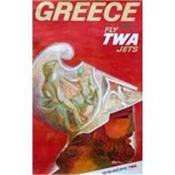 Original TWA Greece Poster by Klein #1876245