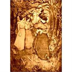 Original French Lithograph, Menuet D'Autumn #1876254