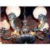 Image 1 : SUMPTUOUS BRONZE AND ALABASTER CHANDELIER #1876273