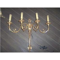 ANTIQUE FRENCH BRONZE WALL SCONCE #1876274