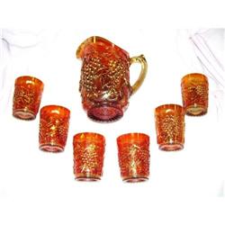 Imperial Grape & Gothic Arches Pitcher & 6 #1876434